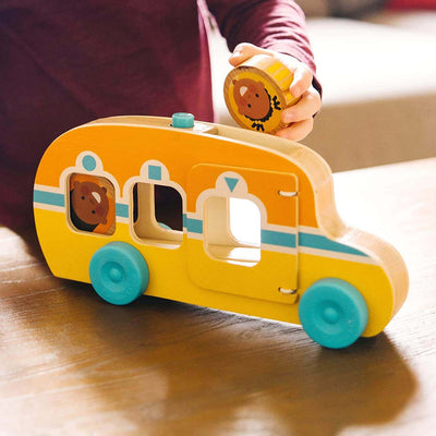 Melissa & Doug GO Tots Wooden Race Bus toy Earthlets