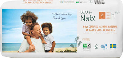 Naty Size 5 Eco Nappies - 40 pack Multi Pack: 1 disposable nappies size 5 Earthlets