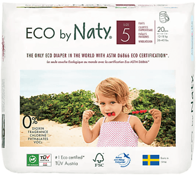 Naty Size 5 Pull Up Pants - 20 pack Multi Pack: 1 disposable nappies size 5 Earthlets
